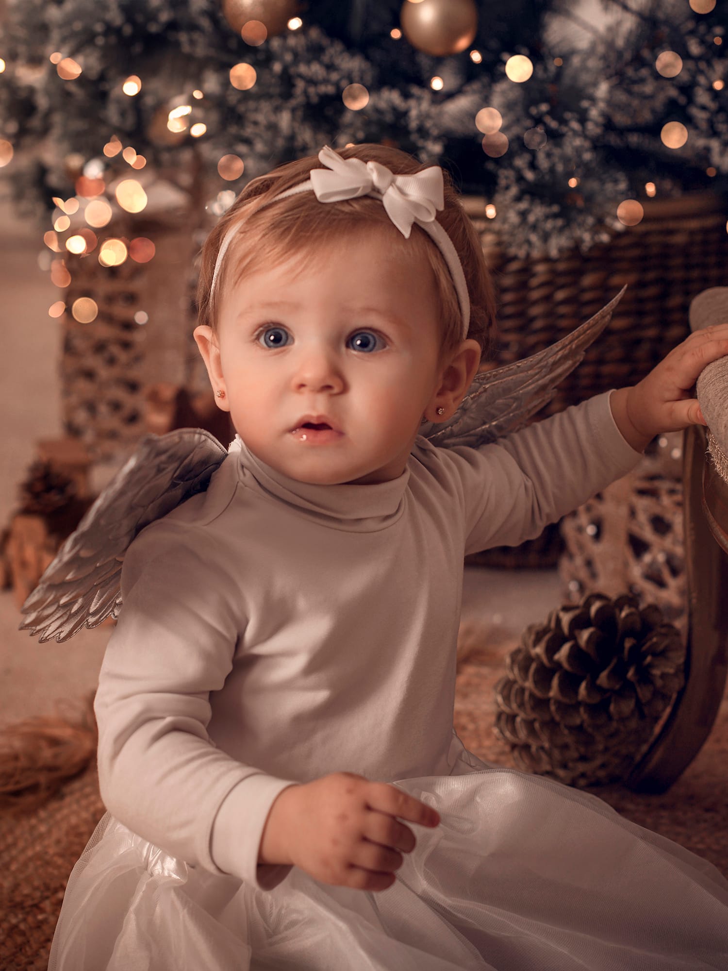 Foto angelito navideño en Málaga