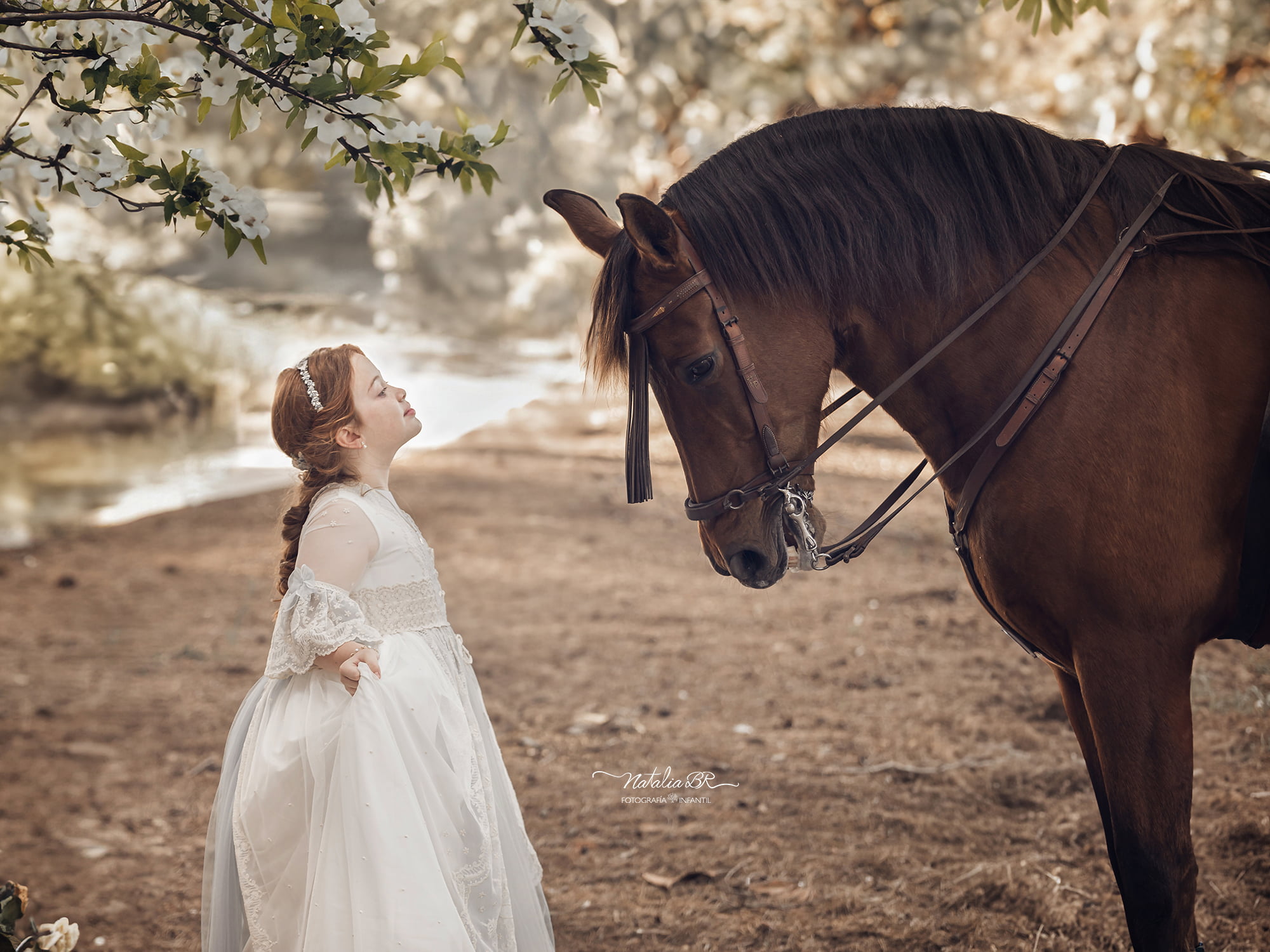 Foto de comunión con caballo